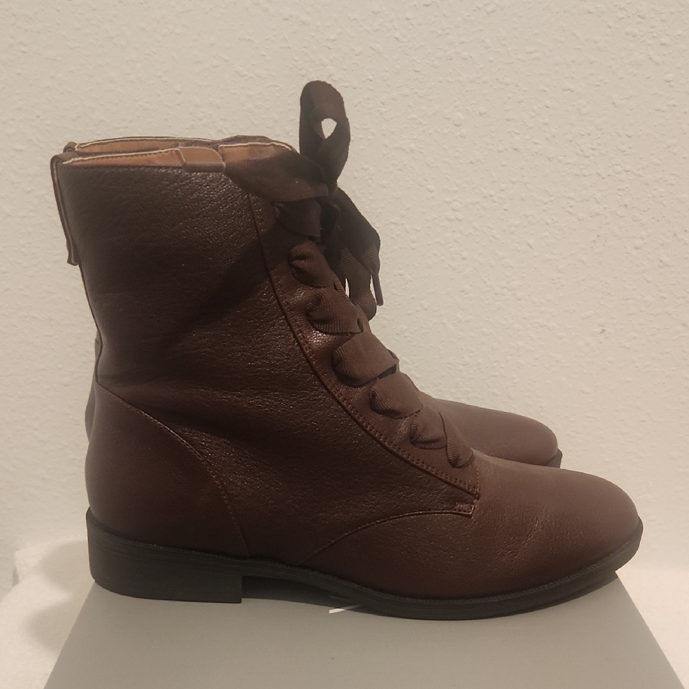 Vionic Dark Brown Lace-Up Boots for Women - Picture 2 of 12